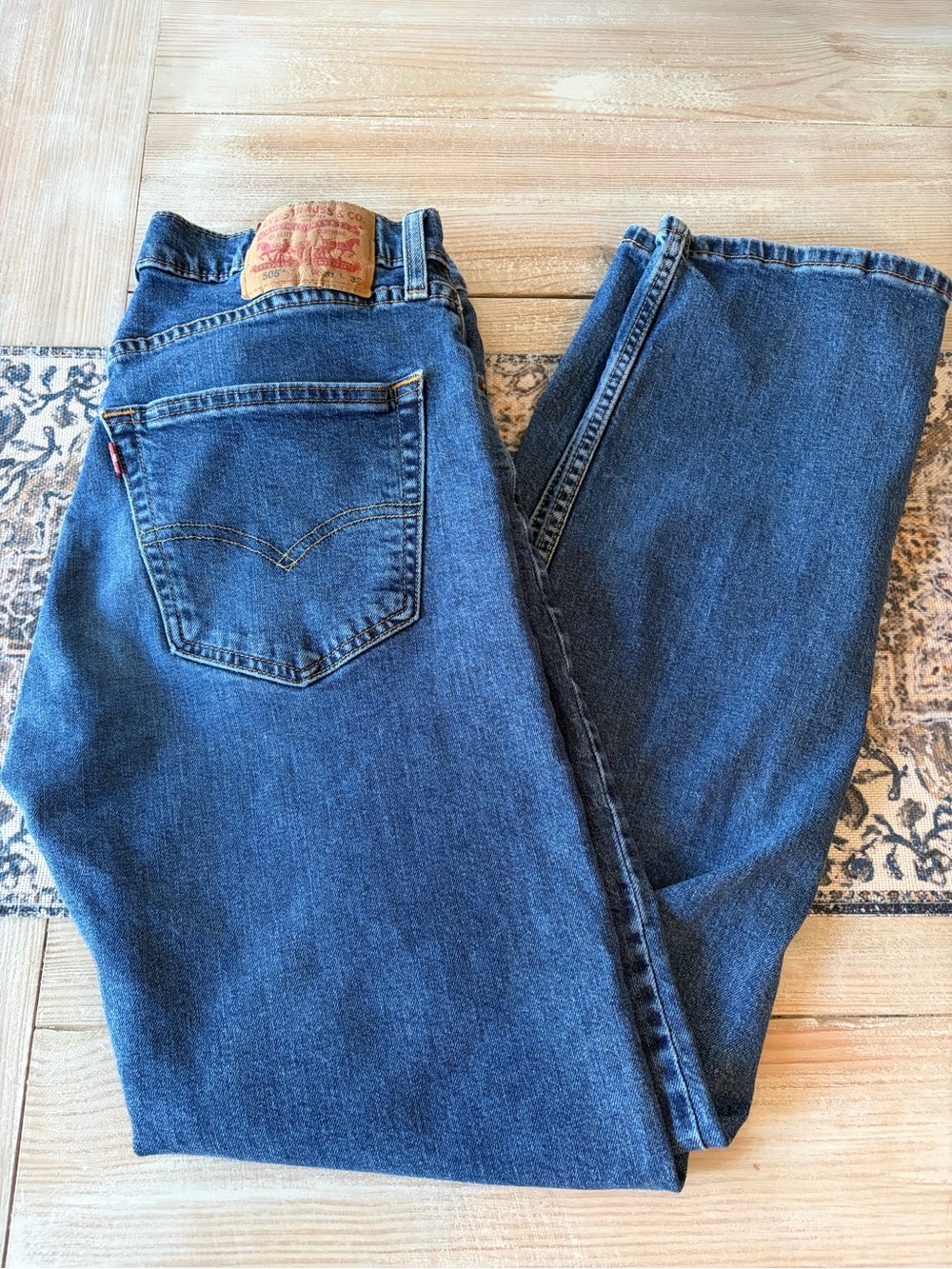 Levi's Men’s Dark Blue Straight Leg Jeans